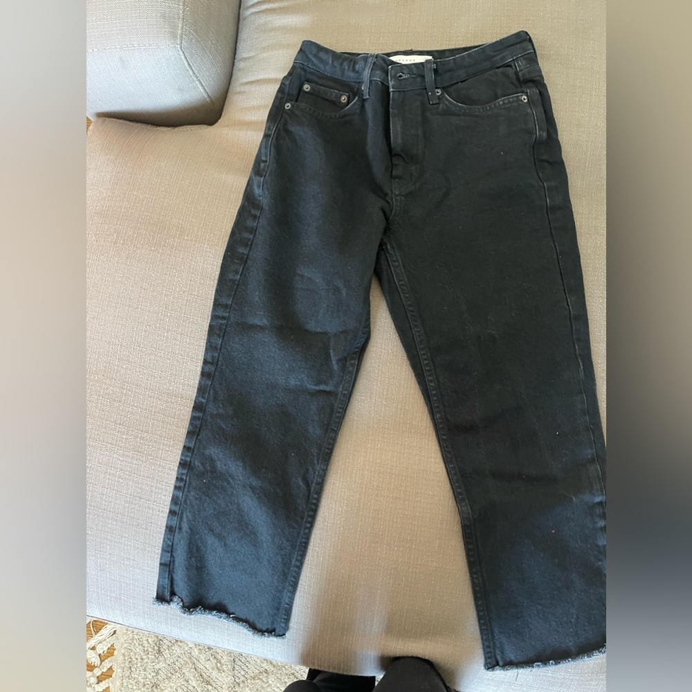 Topshop PETITE Straight Black Jeans 28